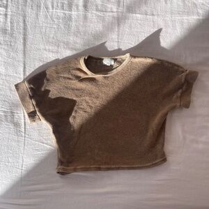 Simple Folk Terry Brown Tee sz 18-24 months